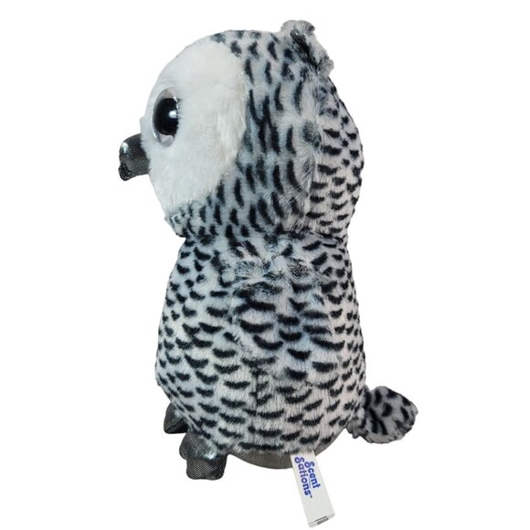 Scent Sations Spotted Owl Plush Gray 9" Silver Eyes Lightly Scented Aromatherapy - Picture 4 of 12